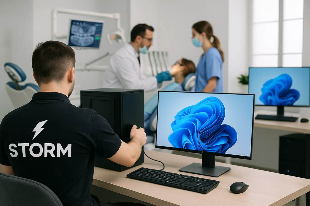STORM 360 IT engineer setting up business computers and AI tools in Ayrshire