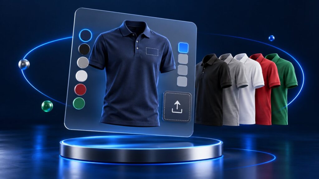 Custom Shopify product configurator app with colour options and logo upload